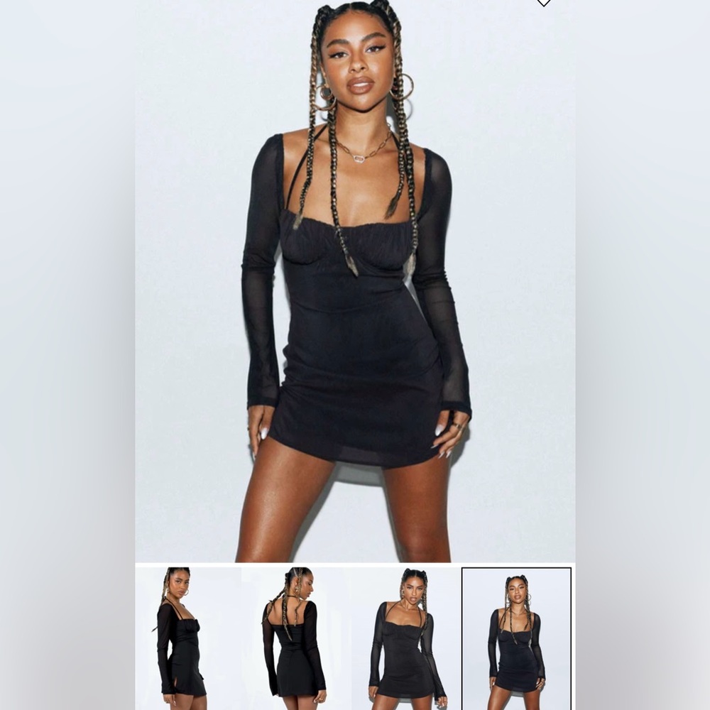 (NWT) Princess Polly | Dyer Sheer Sleeve Mini Dress